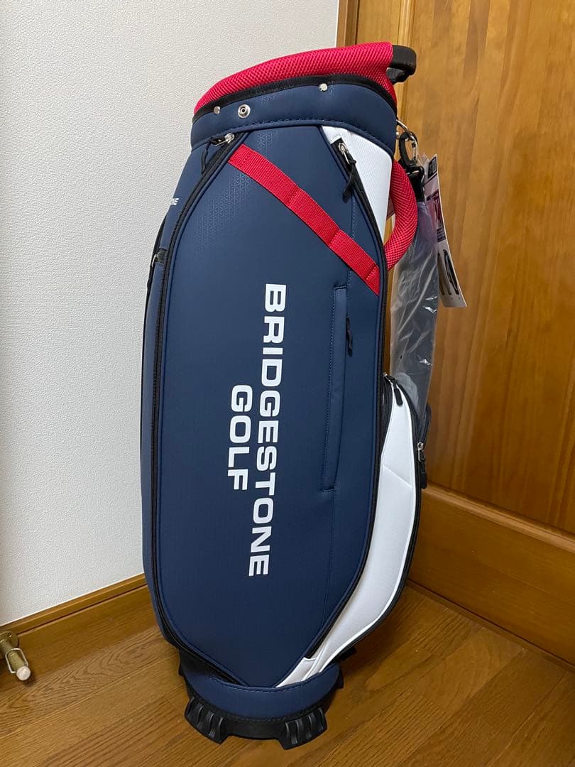 BRIDGESTONE GOLF キャディバッグ ネイビー/ホワイト/レッド