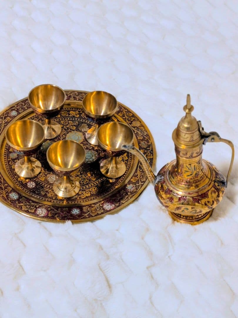 真鍮/ティーポットセット/中東/ヴィンテージ/アンティーク/新品