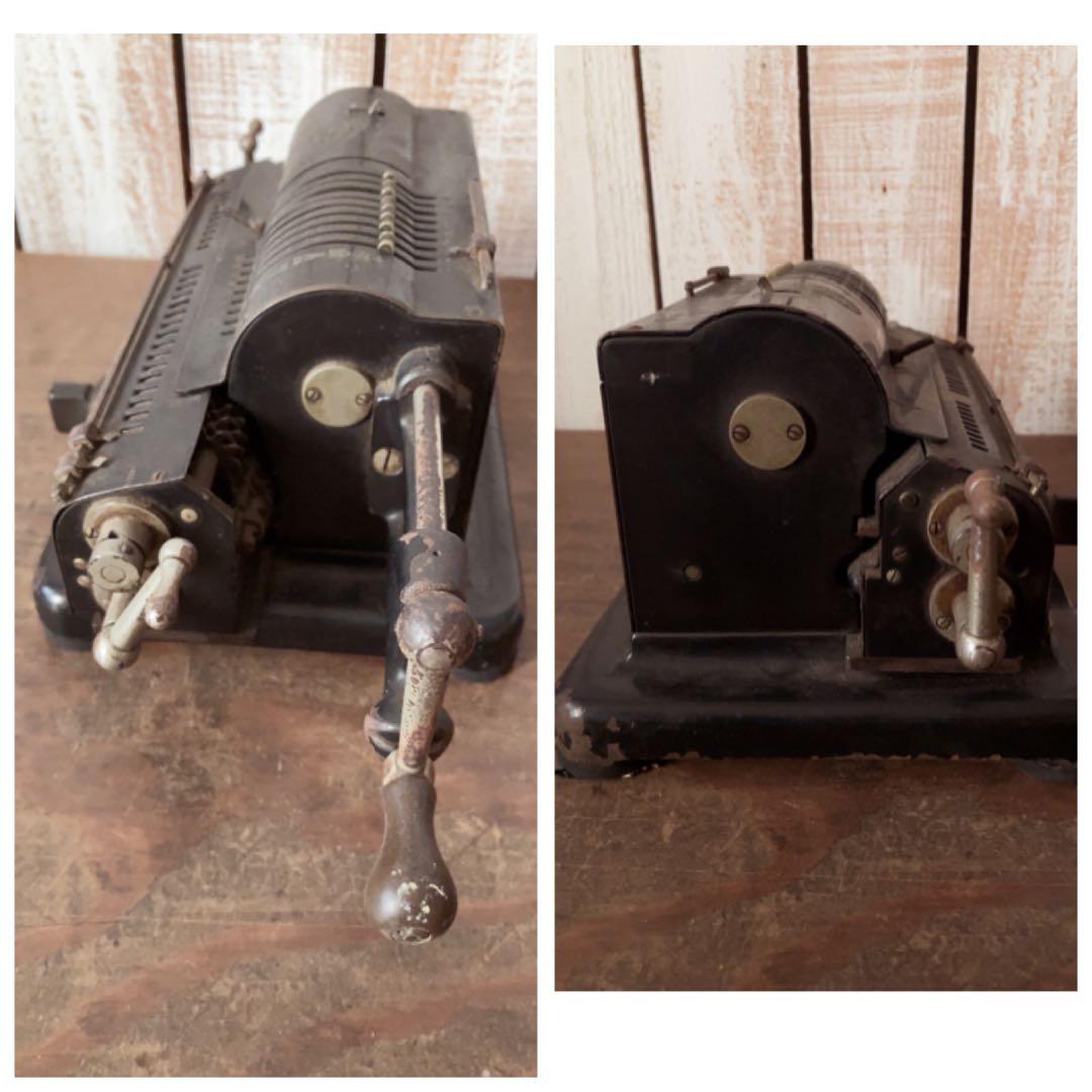 昭和レトロ　希少　タイガー(TIGER)手廻計算機　初期　虎マーク