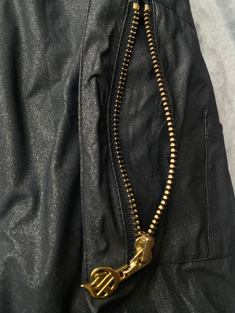 ダンスウィズドラゴン ゴルフウェア プルオーバーゴールド×ブラック　スカル