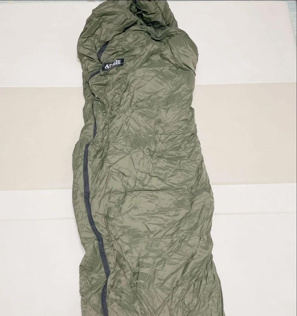 キャンプグリーブ 【国内ブランド】 ダウンシュラフ寝袋マミー型 グリーン