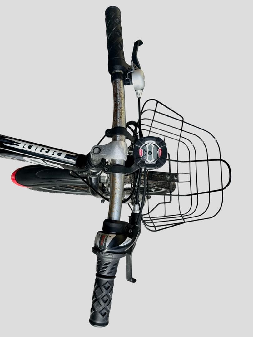 【引取り希望】Pride キッズバイク ブラック フロントバスケット付き