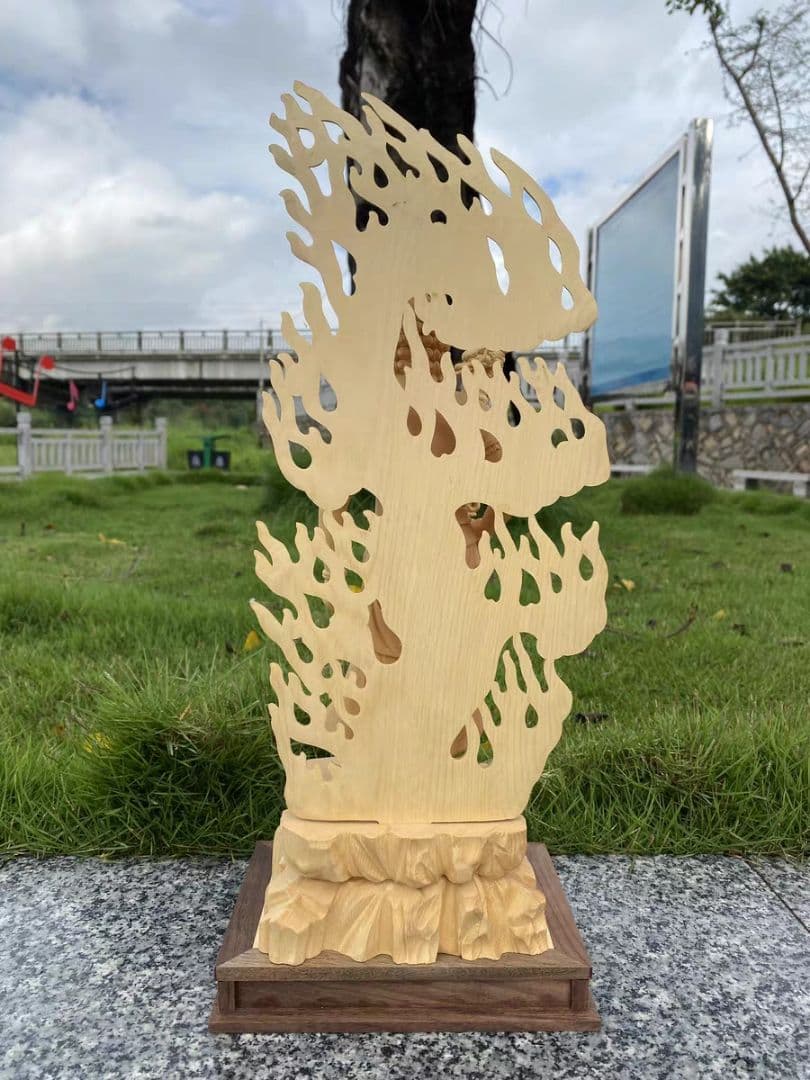 【修縁堂】仏像立像 一刀彫り 仏師彫り 手作り 木彫り細密彫刻 不動明王像