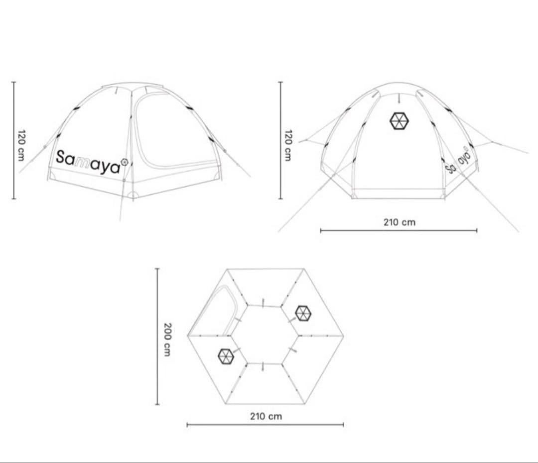 SAMAYA samaya2.5 テント　DCF 室内試し張りのみ