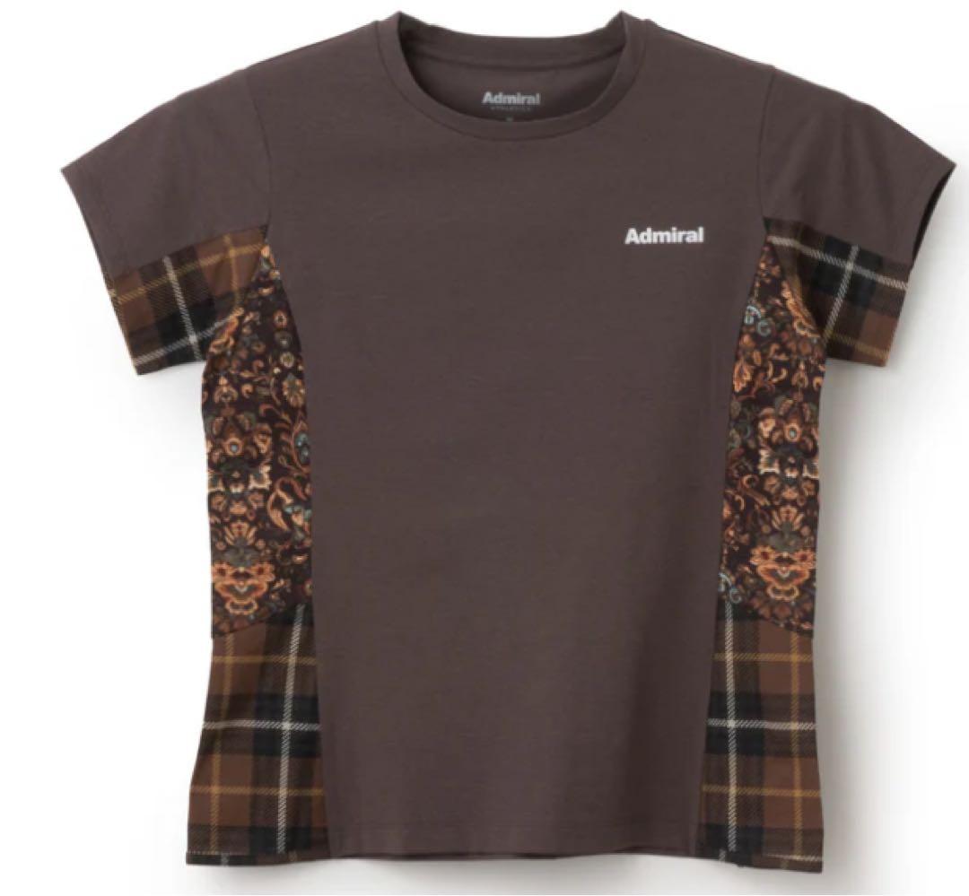 Admiral フラワー柄チェックTシャツ Ｌサイズ