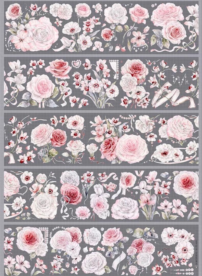 海外マスキングテープ巻売り ロミオの誓い フラワー 人物マスキングテープ