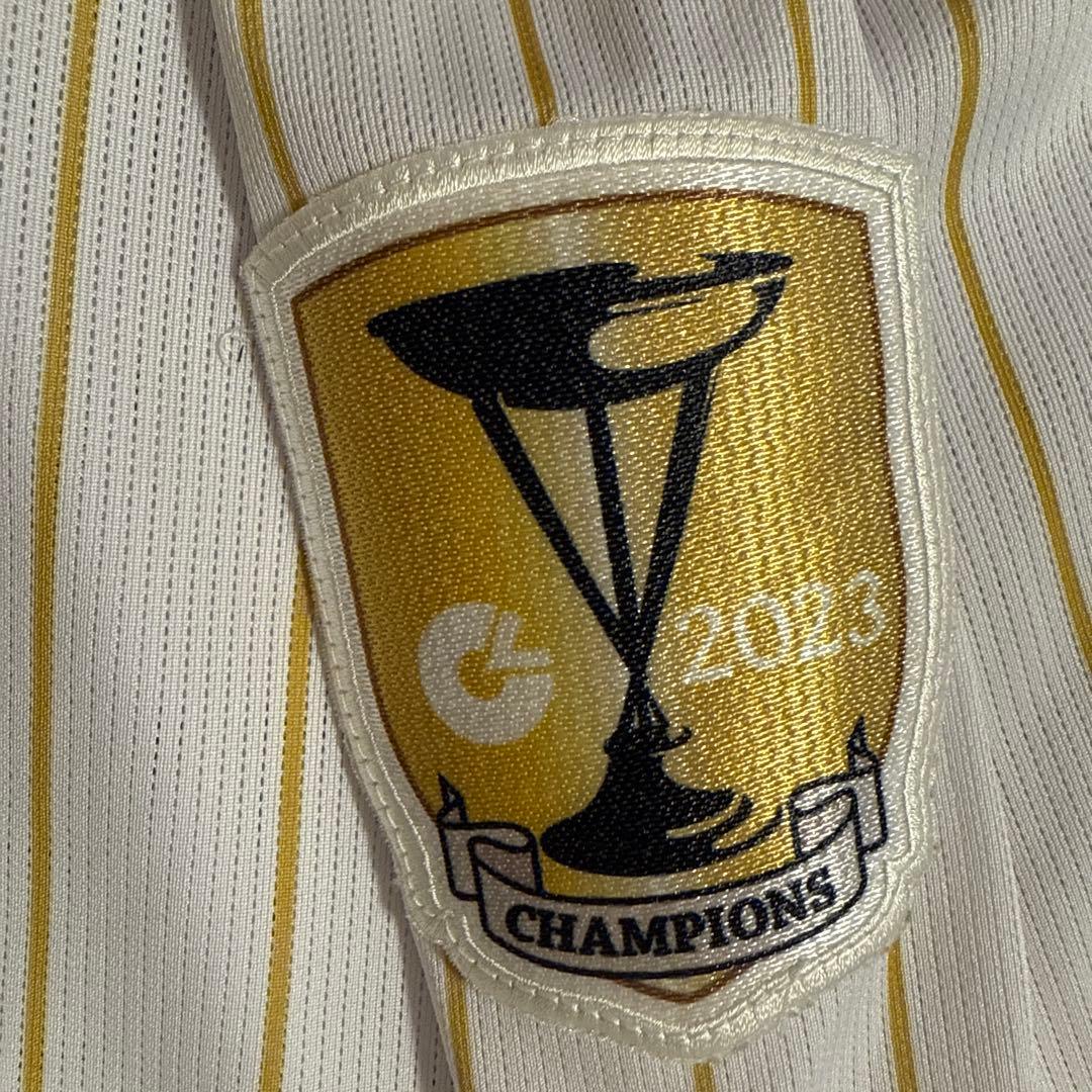 阪神タイガース チャンピオン記念 刺繍ユニフォーム Mサイズ　森下 #1