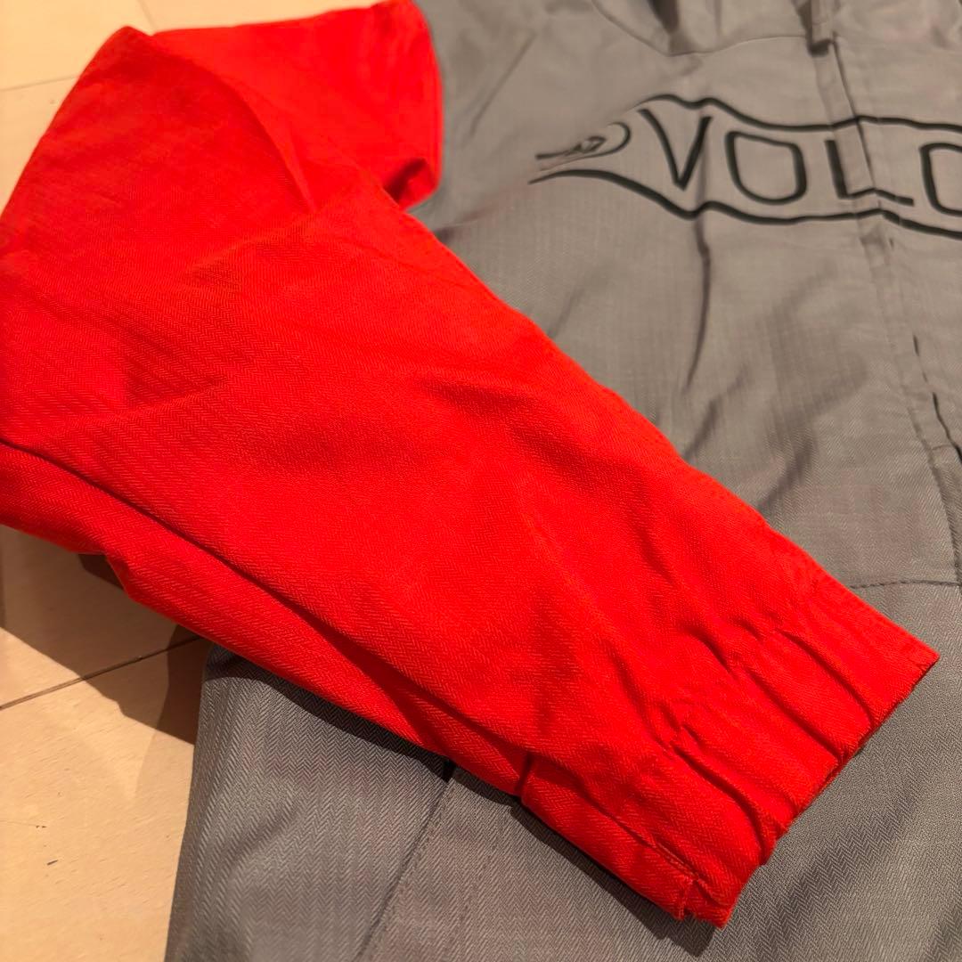 VOLCOM スキーウェア 子ども用 グレー/レッド