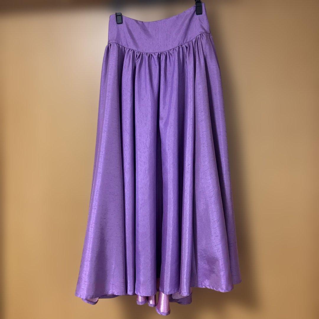 【Maunaloa】マウナロア　フラダンス　スカート　パープル