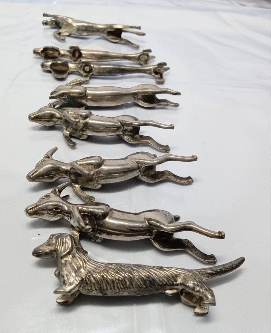 【k】箸置き 馬 犬 兎 カンガルー アンティーク 5点 インテリア 置物