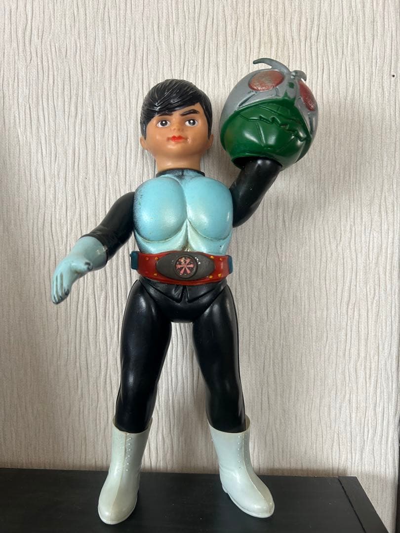 仮面ライダー1号　マスク有りソフビ　昭和