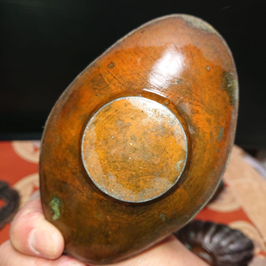 刀鍔、アンティーク銅製茶托セット