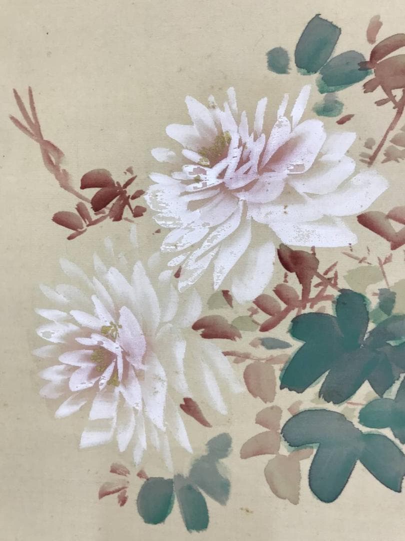 真作/若林松渓/月季花小禽図/ゲッキカ/花図/花鳥図/名家伝来/AE-123