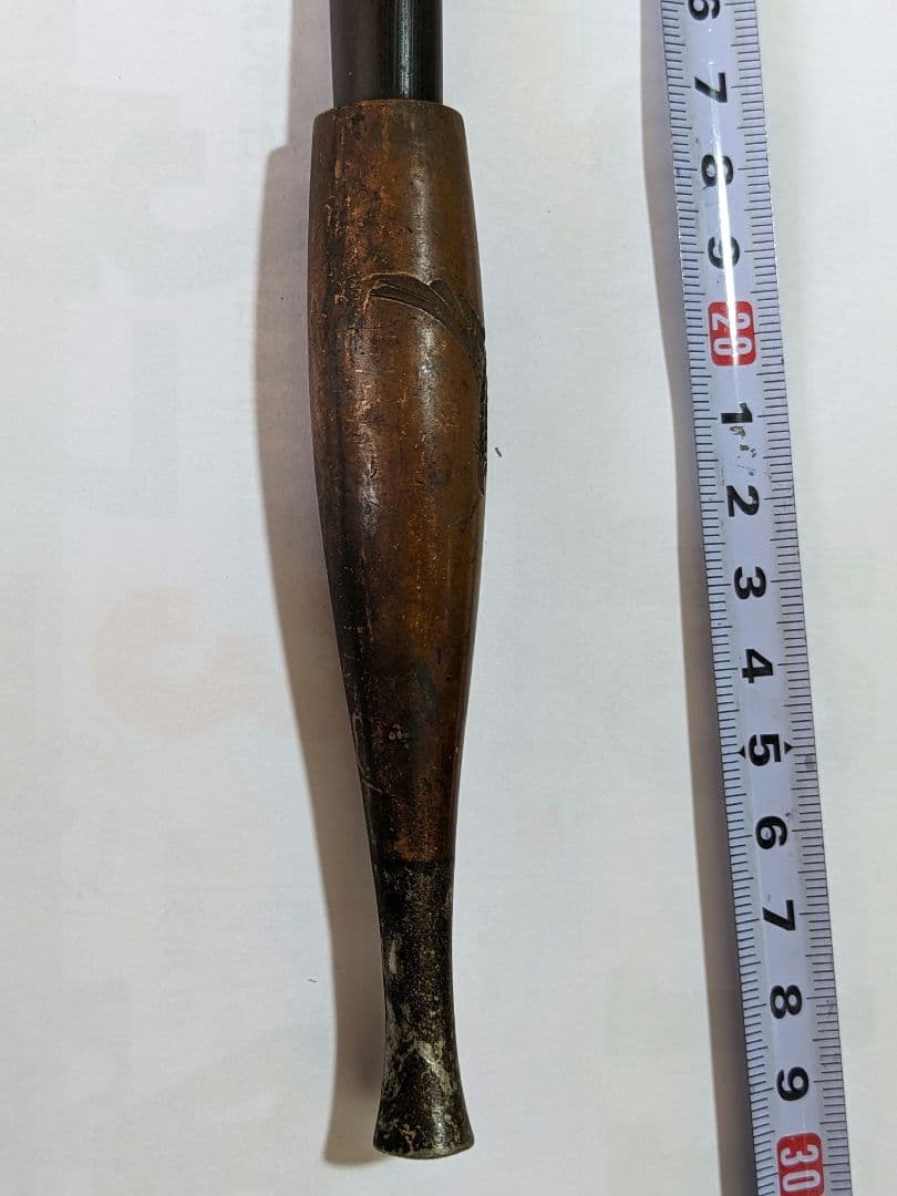 ♦喧嘩煙管 明治時代 一富士二鷹 山水 一山作 喫煙具 コレクション 骨董品