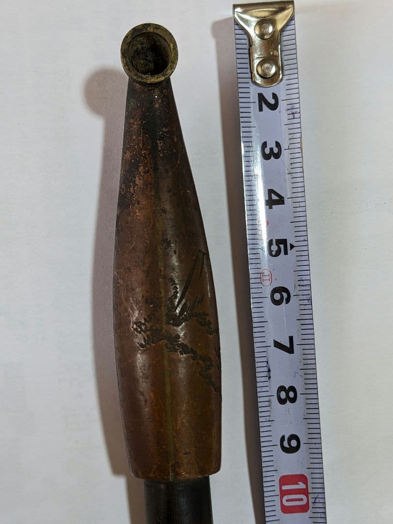 ♦喧嘩煙管 明治時代 一富士二鷹 山水 一山作 喫煙具 コレクション 骨董品