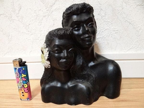 70年代 アンティーク ハワイ 黒珊瑚 Frank Schirman 彫刻