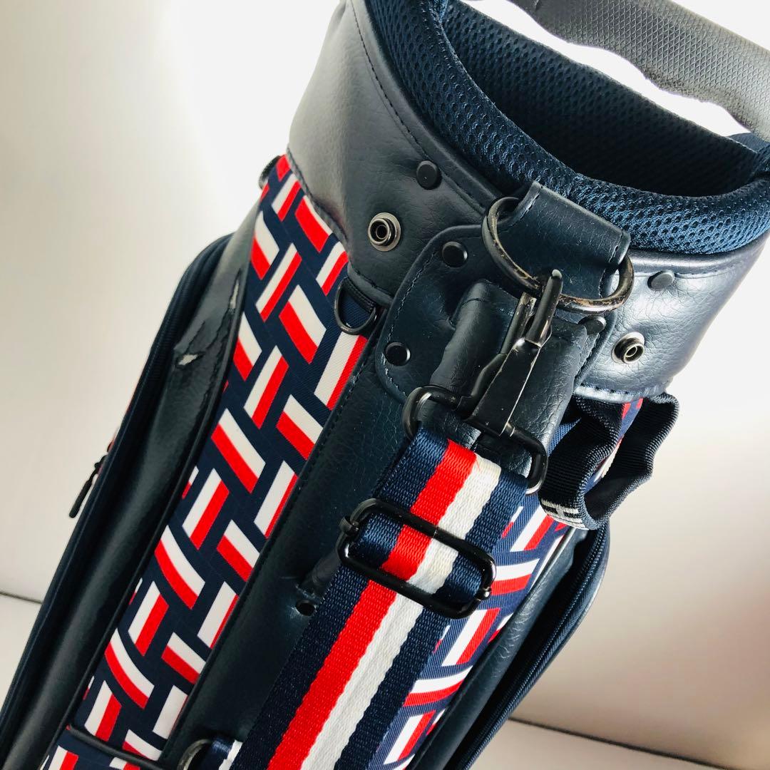 良品 トミーヒルフィガー ゴルフバッグ キャディバッグ カートタイプ