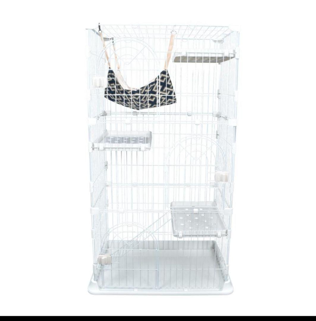キャットケージ ホワイト 3面の扉