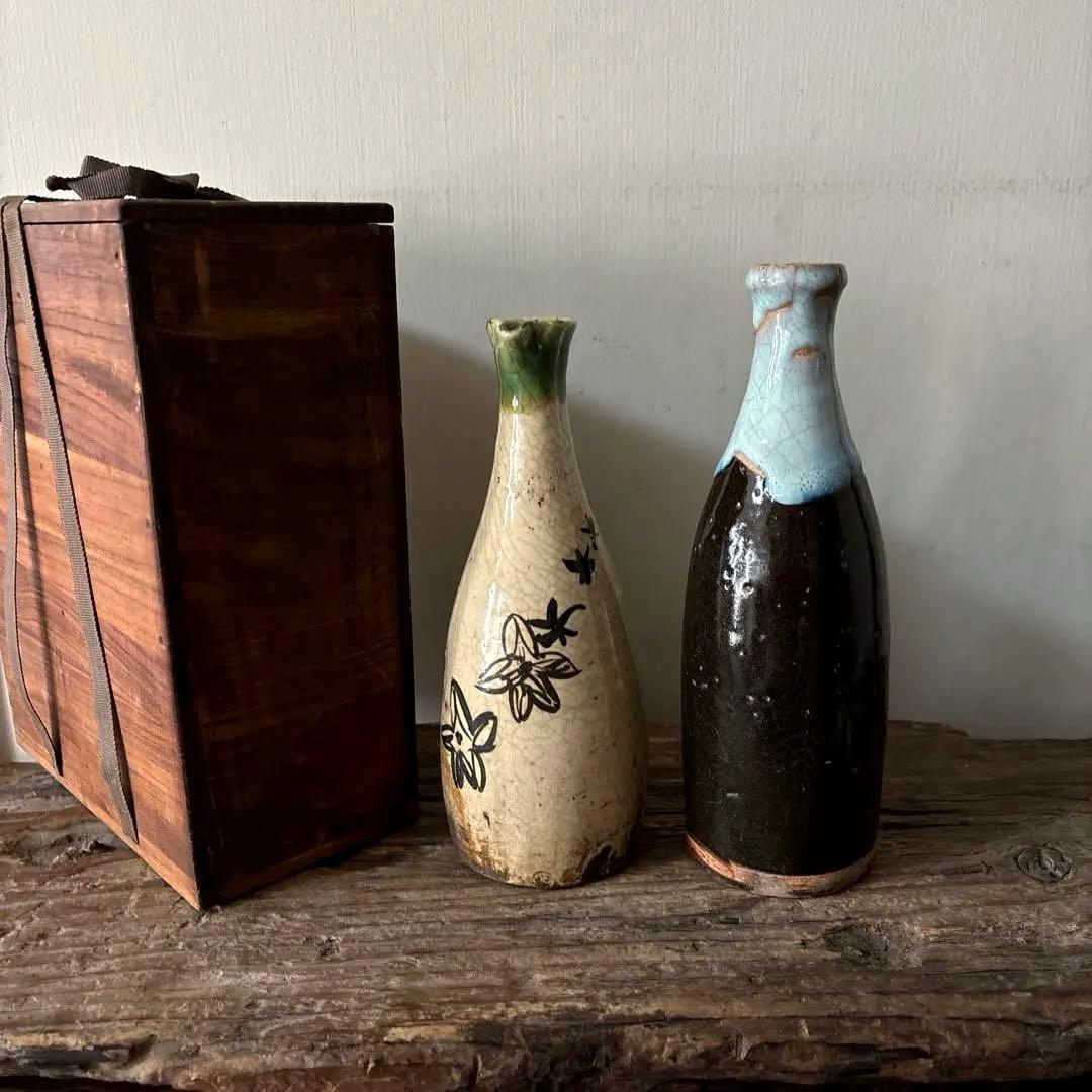 時代　織部　唐津　徳利　江戸時代　花入　アンティーク　古美術　骨董　検:李朝