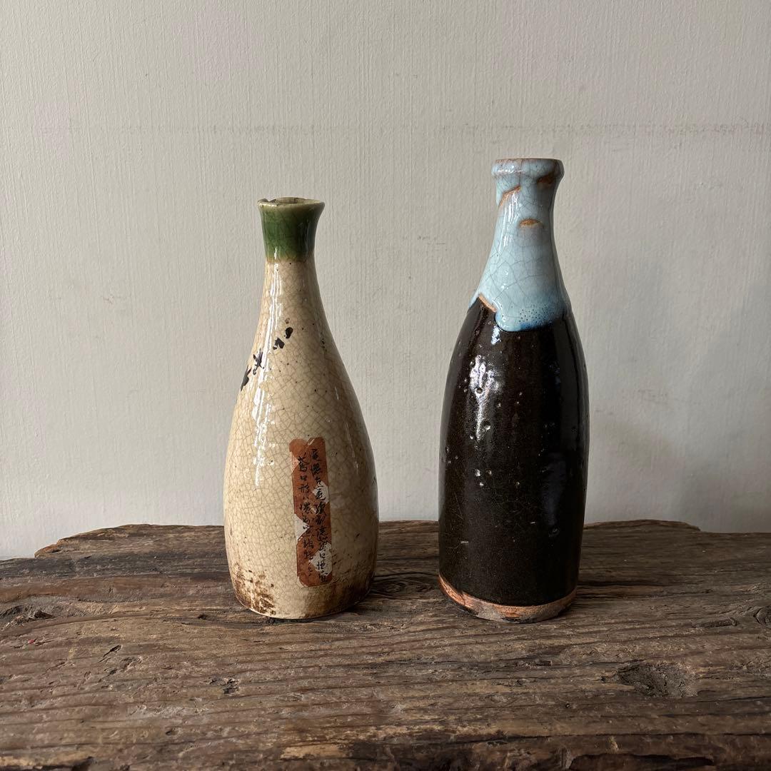 時代　織部　唐津　徳利　江戸時代　花入　アンティーク　古美術　骨董　検:李朝