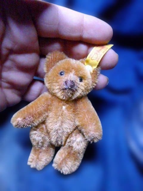貴重なシュタイフ Steiff ミニ テディベア レッド ブラウン／8cm