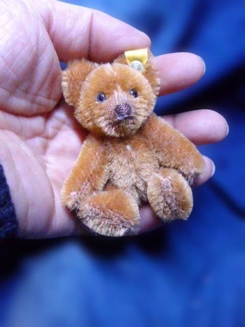 貴重なシュタイフ Steiff ミニ テディベア レッド ブラウン／8cm
