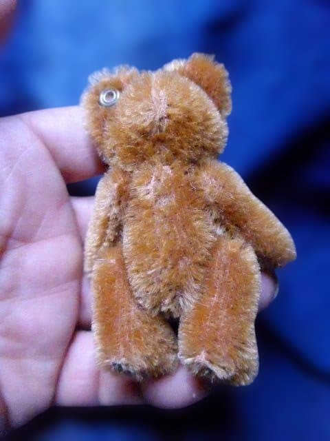 貴重なシュタイフ Steiff ミニ テディベア レッド ブラウン／8cm