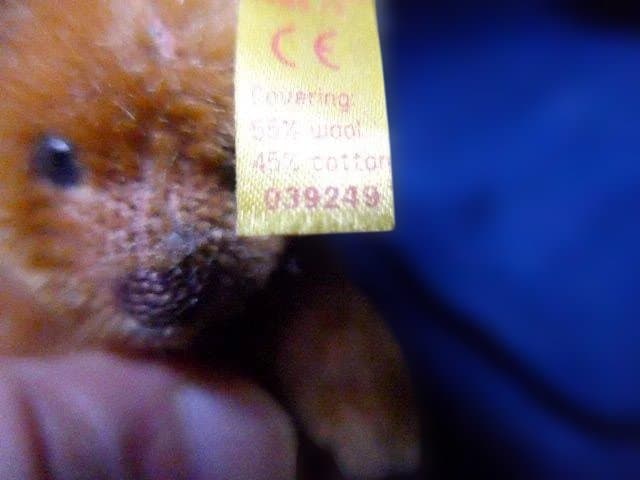 貴重なシュタイフ Steiff ミニ テディベア レッド ブラウン／8cm