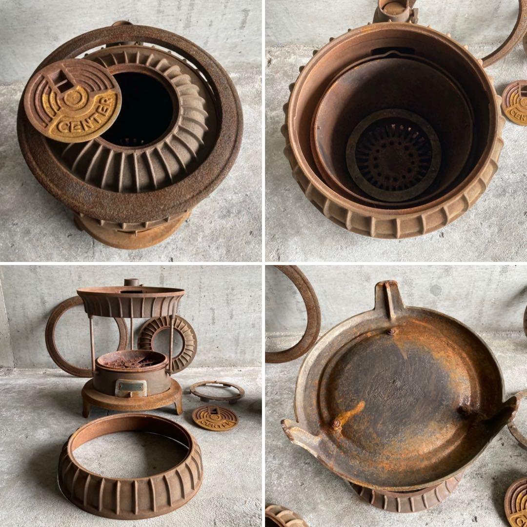 CENTER 薪ストーブ ダルマ 鋳物 鉄製 シャビー レトロ ヴィンテージ