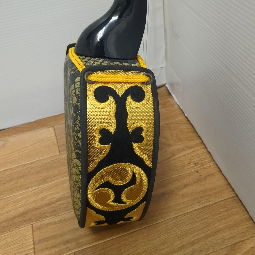 【現状品】沖縄三味線 蛇皮柄 三味線糸付き