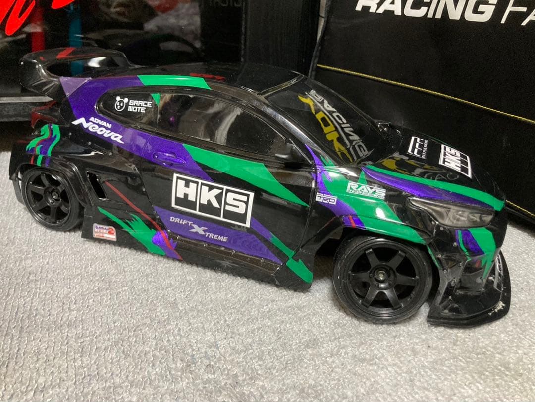 アディクション　GRヤリス　ラジコンボディー　HKS ドリラジ