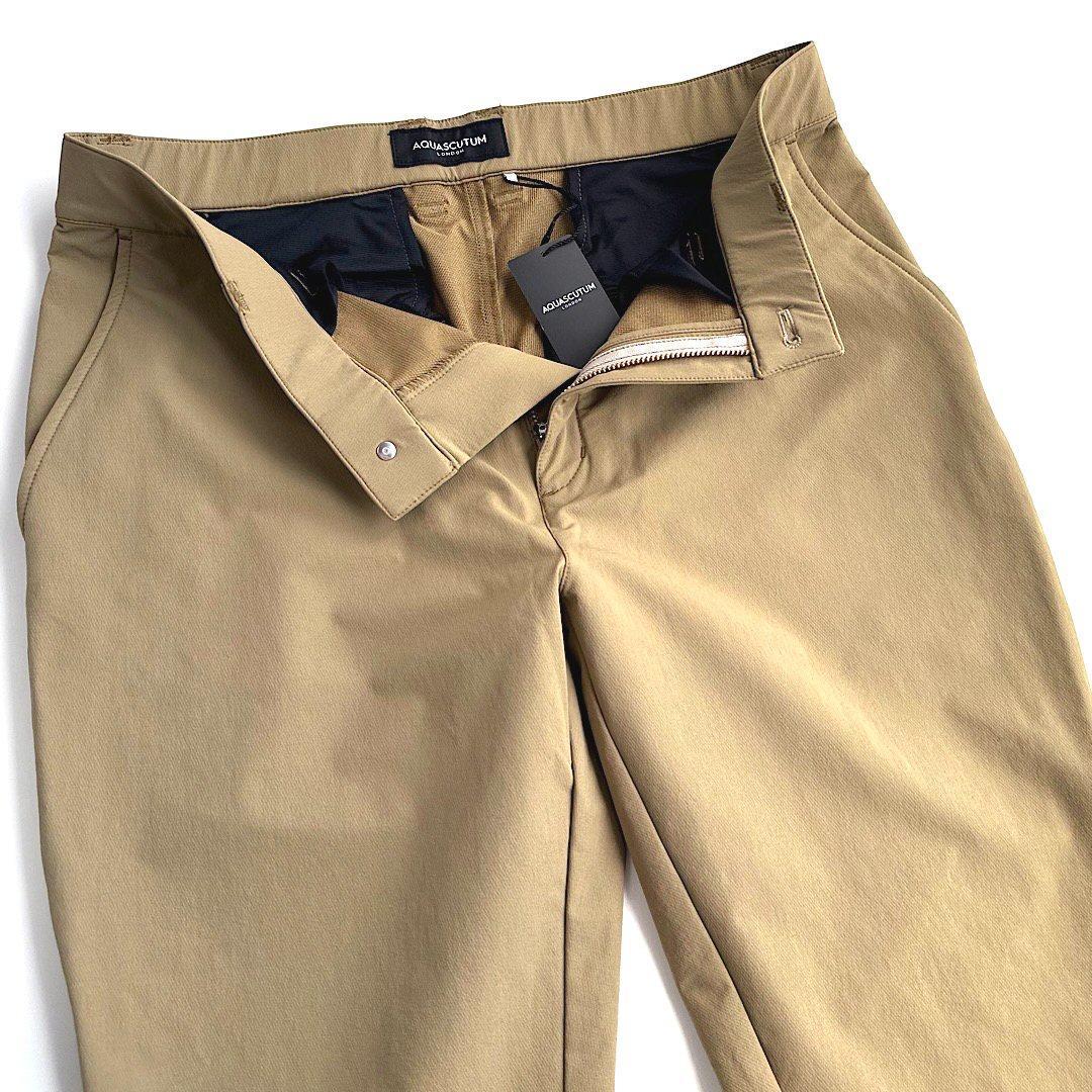 アクアスキュータムゴルフ メンズパンツ ゴルフウェア ベージュ 78cm