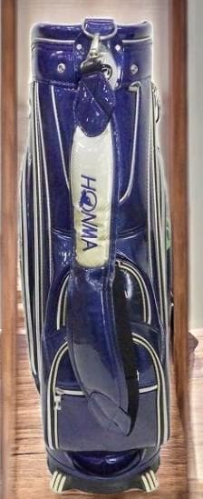 送料無料／お買い得　HONMA 高級エナメル キャディバッグ総刺繡BLUE