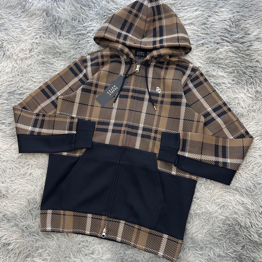 ma　新品　パーリーゲイツ　パーカー　フーディ　ジャケット　チェック