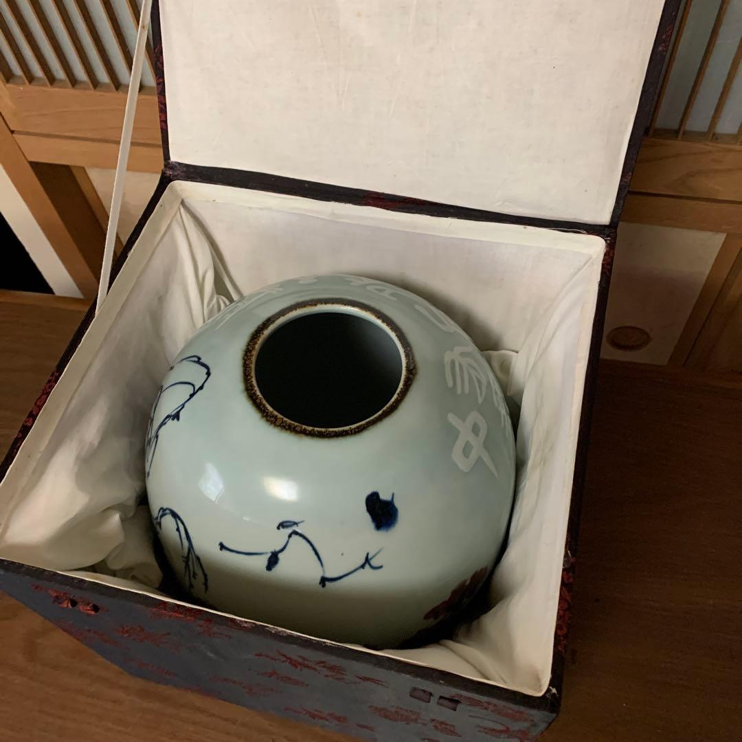 景徳鎮　灯籠瓶 陳敏作