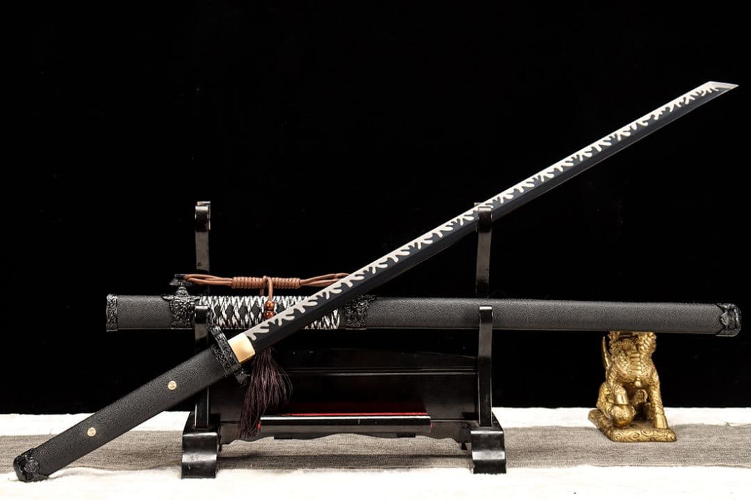 武具　刀装具　日本刀　模造刀 横刀 直刀 黒獅子唐横刀