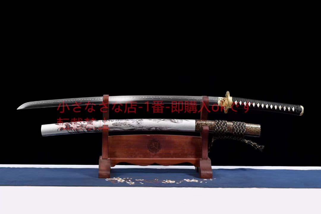 26寸T10焼刃日本三色研【無双ゴースト】古兵器 刀装具 日本刀 模造刀 居合刀