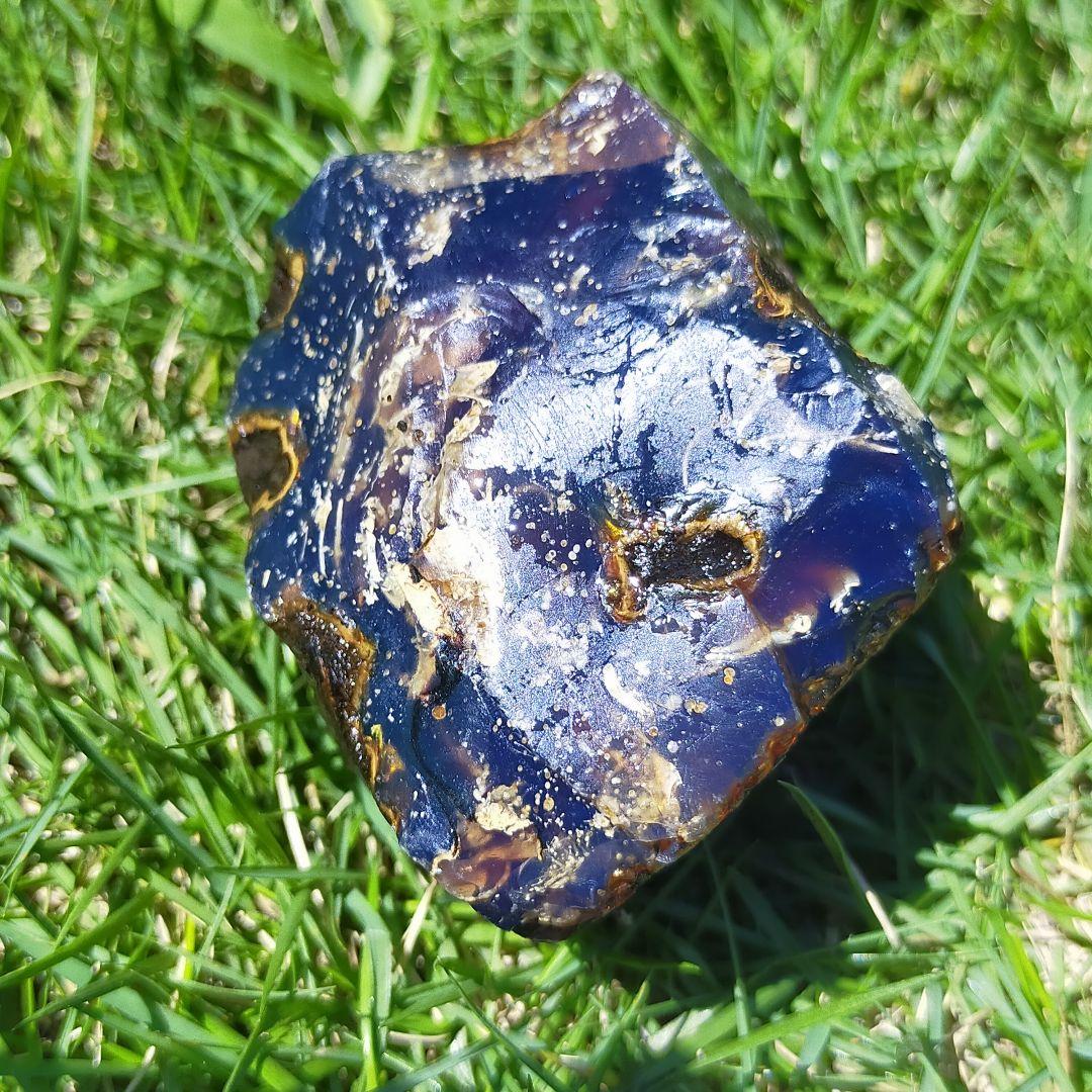 最高品質　ブルーアンバー　インドネシア　スマトラ　琥珀　天然石 　原石