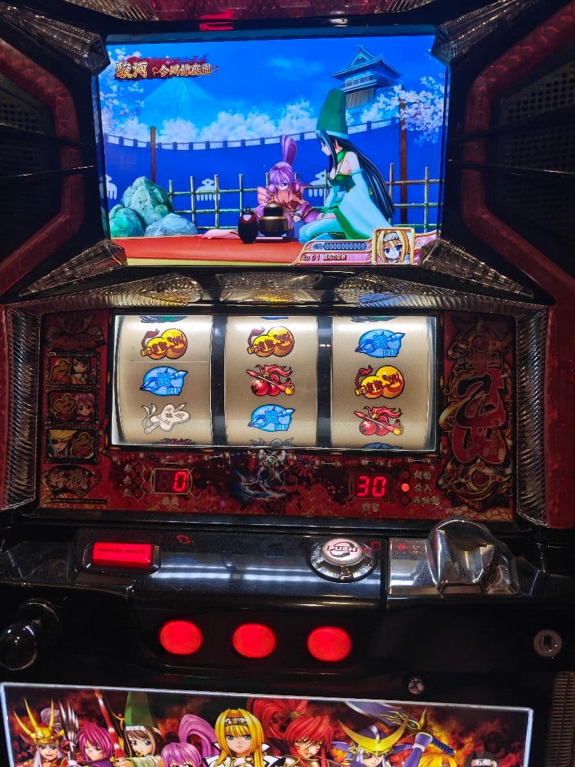 【送料無料】【ロム付き】パチスロ実機　戦国乙女〜剣戟に舞う白き剣聖〜