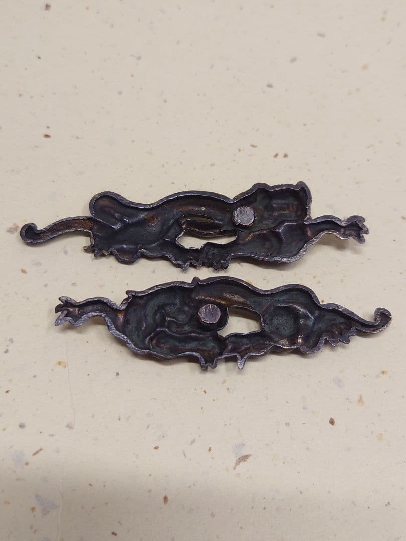 目貫、雨龍図、