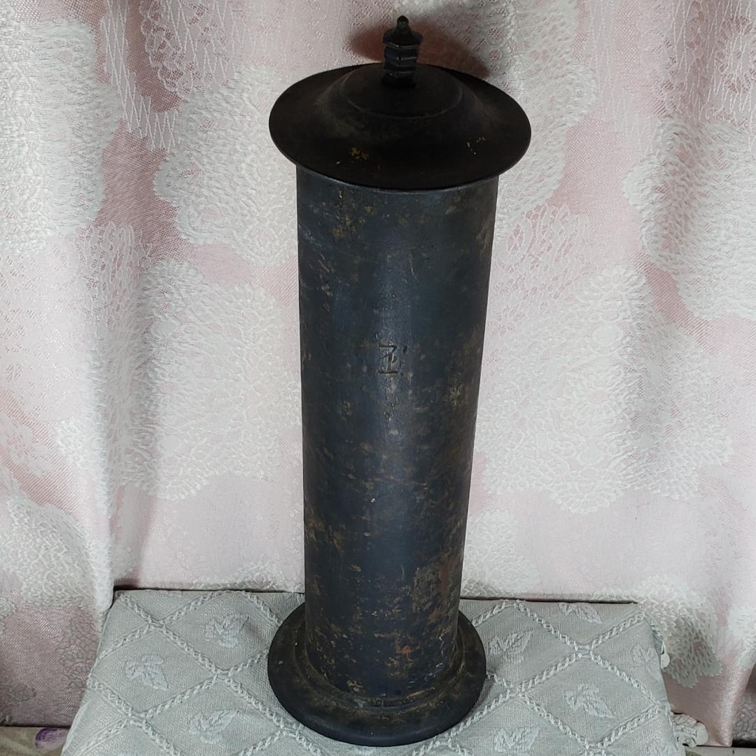 ◆『徳川家 金銅観音菩薩彫経筒 三つ葉葵紋』◆検）仏像 徳川家康 徳川家光 空海