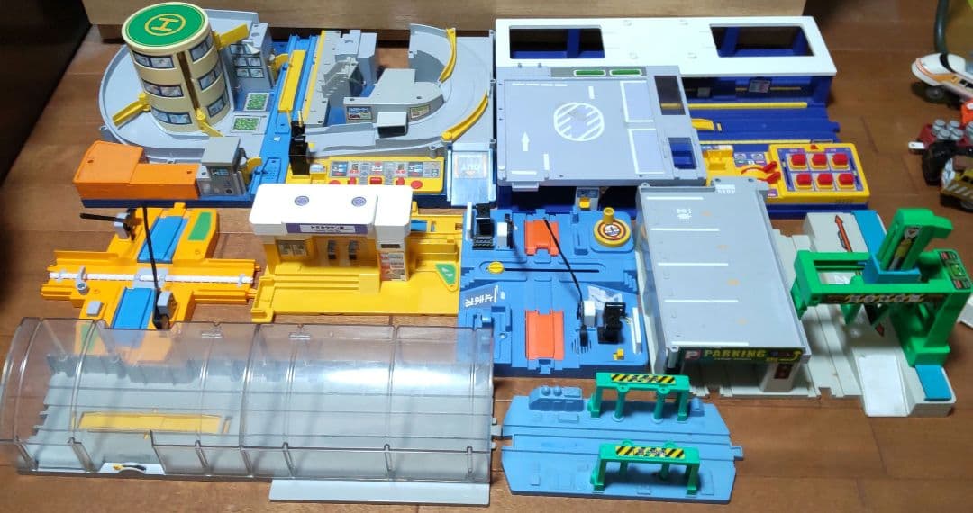 交換用ゴムx9,連結具2セットおまけ付 プラレールまとめ売り 駅,転車台等々