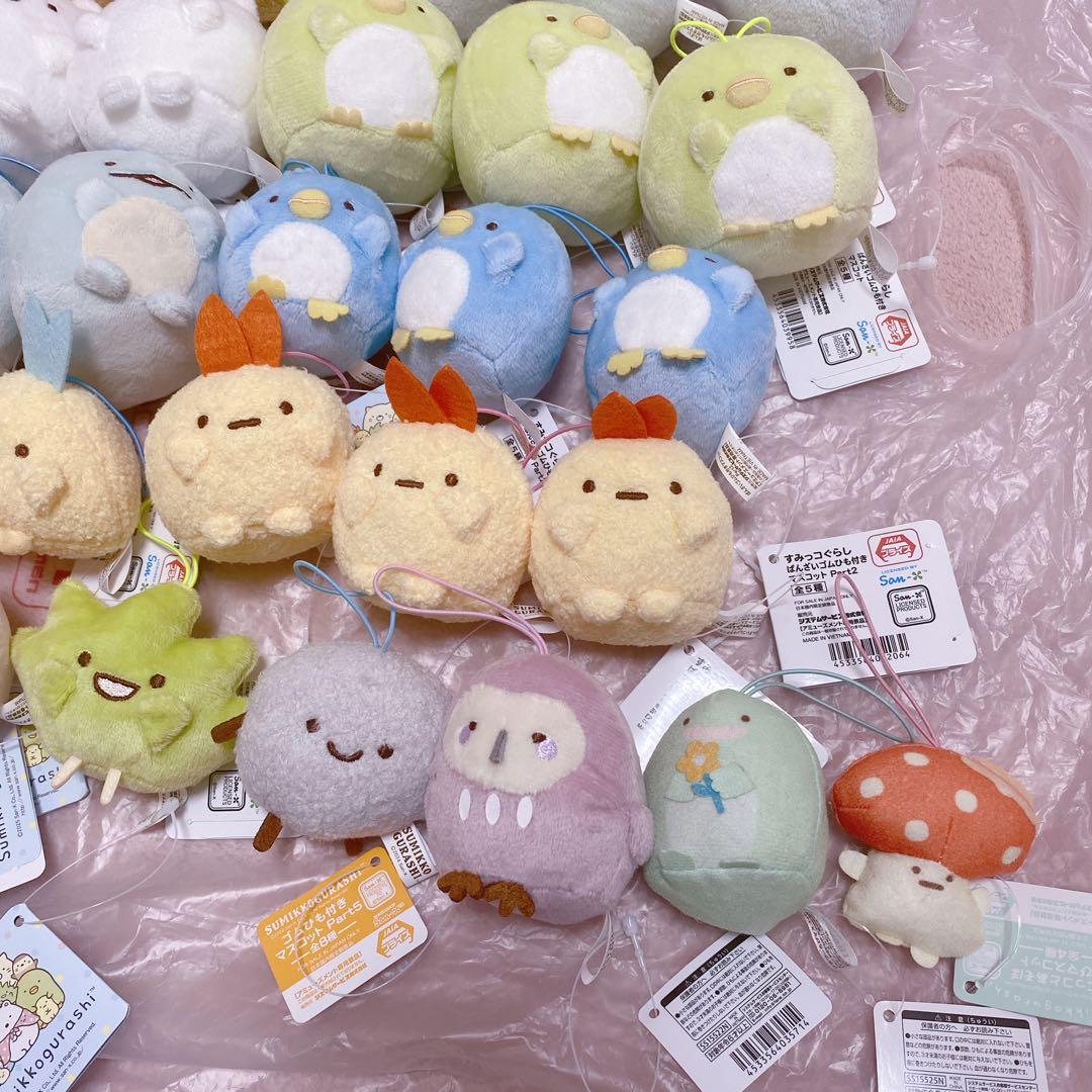 すみっコぐらし セット ばんざいゴムひも付き マスコット ①