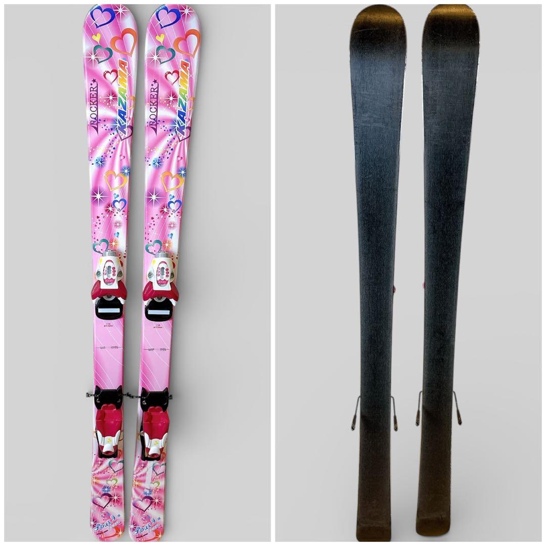 【美品】 KAZAMA カザマ スキー キッズ 4点セット