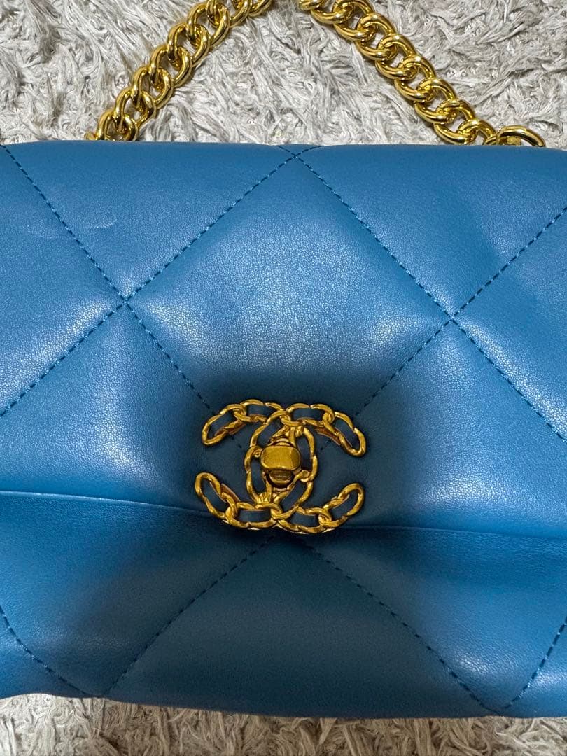 もも　 ④シャネル　ブルー　チェーンバッグ　ノベルティ