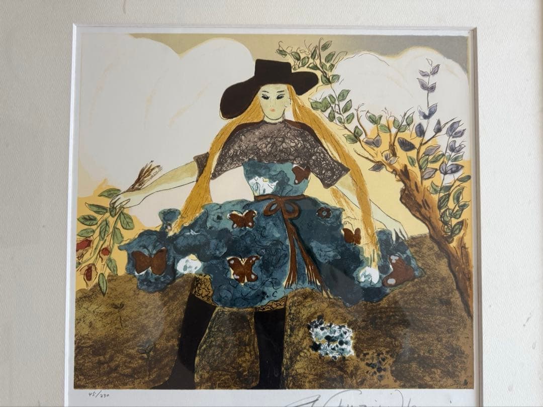 フジ子・ヘミング　「スウェーデンの女」　絵画　シルクスクリーン　作品証明有り