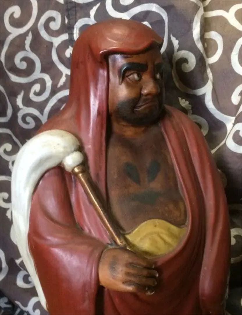 達磨大師像・陶像在銘・九谷焼・インテリア・骨董・アンティーク