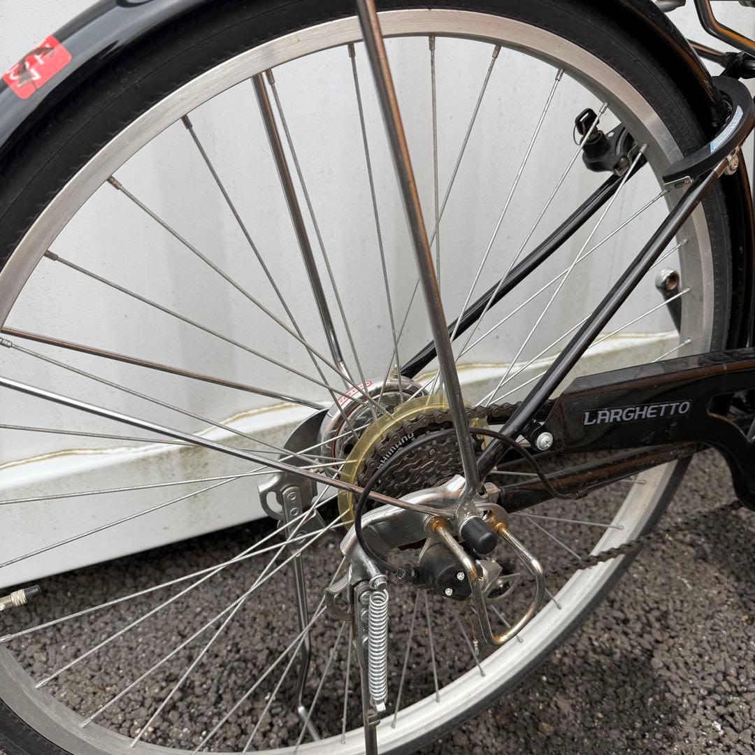 みか　街乗り用自転車 27インチ カゴ/鍵/オートライト/6段変速付