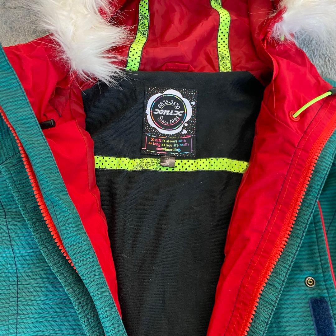 【激カワ】X-niX スノボ　スキー　ウェア　つなぎ ファー付き