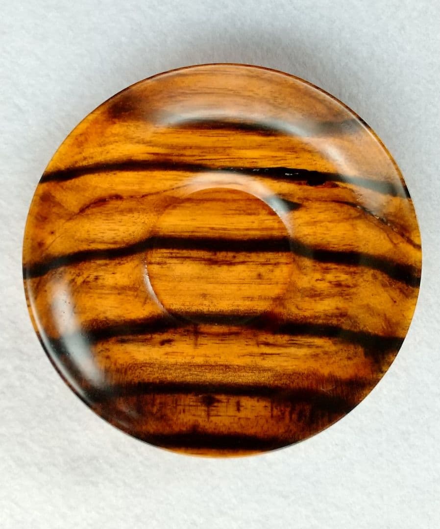 ◆希少◆ 黒柿の 茶托 5客と岳樺瘤茶托1客